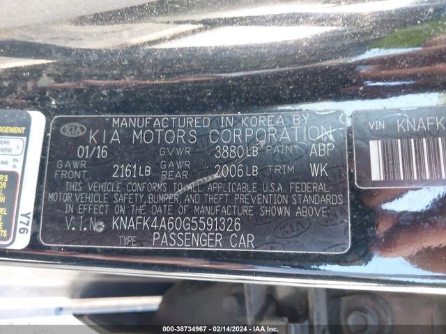 KIA FORTE LX 2016 KNAFK4A60G5591326 Image 9