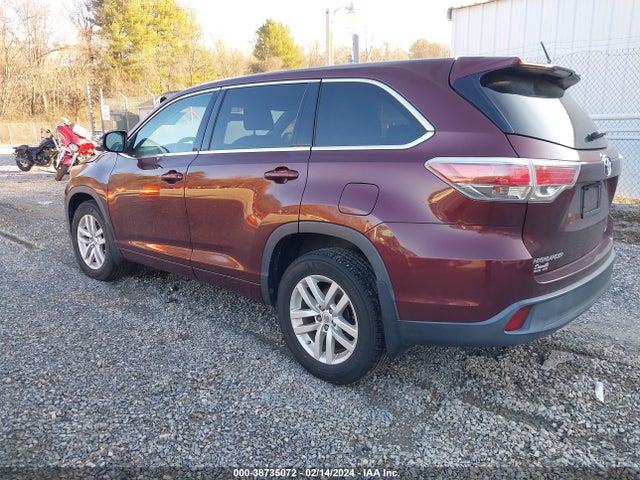 Toyota Highlander Le V6 2015 5TDBKRFH4FS107224 Image 3