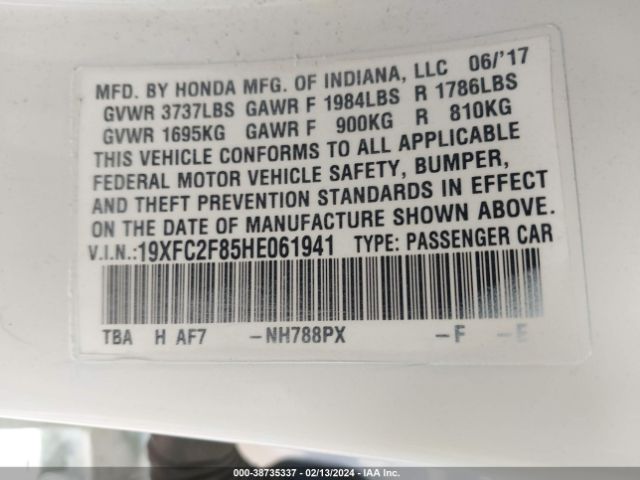 19XFC2F85HE061941 Honda CIVIC EX