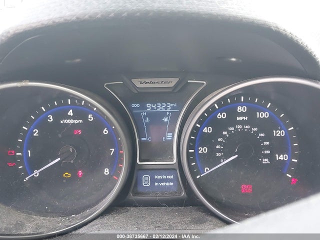 2013 HYUNDAI VELOSTER TURBO W/BLACK VIN: KMHTC6AE2DU135086
