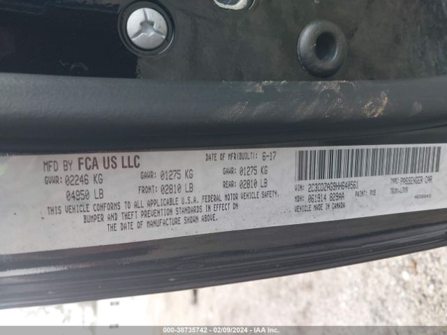 2C3CDZAG9HH640561 Dodge Challenger Sxt