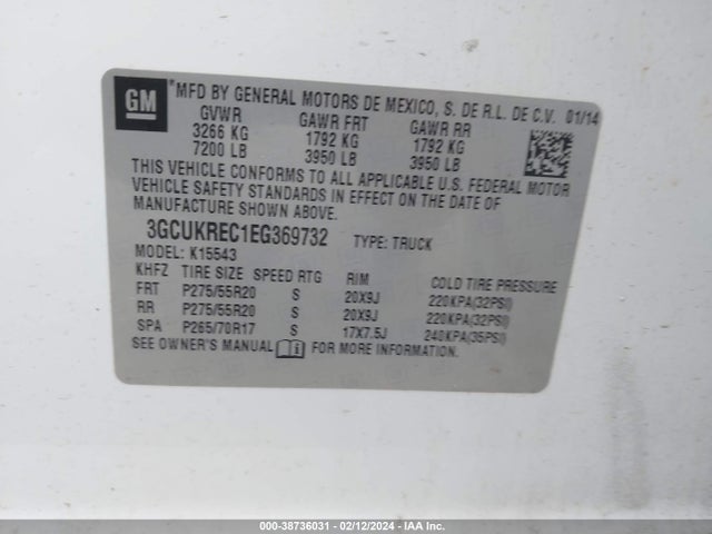 Chevrolet Silverado 1500 1lt 2014 3GCUKREC1EG369732 Image 9