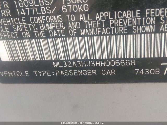 ML32A3HJ3HH006668 Mitsubishi MIRAGE ES
