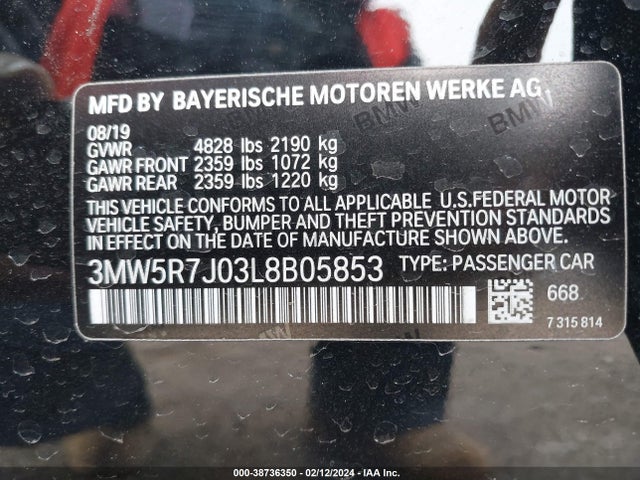 3MW5R7J03L8B05853 BMW 330i Xdrive