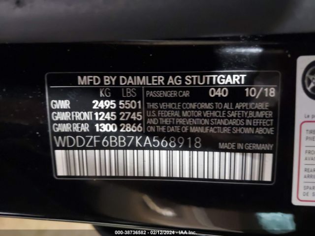 WDDZF6BB7KA568918 Mercedes-Benz Amg E 53 4matic