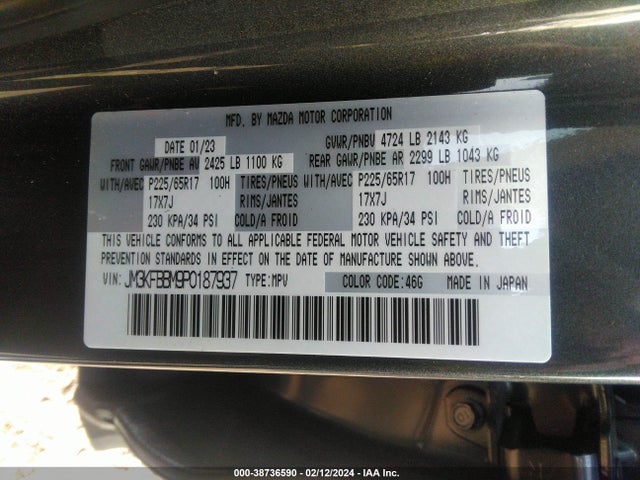 Mazda Cx-5 2.5 S Select 2023 JM3KFBBM9P0187937 Image 9