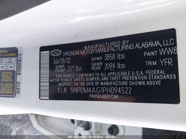 Hyundai ELANTRA SEL 2023 5NPLM4AG1PH094522 Image 9