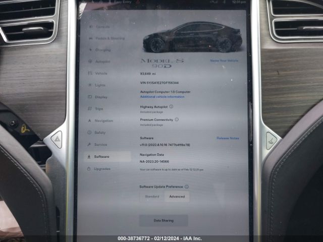 5YJSA1E27GF156344 Tesla Model S 60d/70d/75d/85d/90d