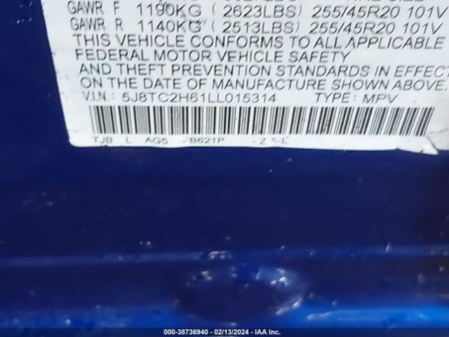 5J8TC2H61LL015314 Acura Rdx A-spec Package