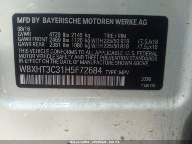 WBXHT3C31H5F72684 BMW X1 Xdrive28i