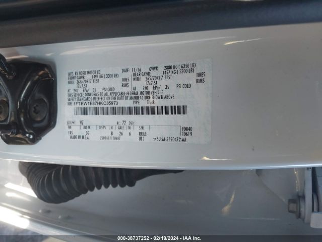 1FTEW1E87HKC35973 Ford F-150 Xl
