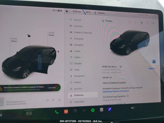 5YJYGDEE4LF050965 Tesla Model Y Long Range Dual Motor All-wheel Drive