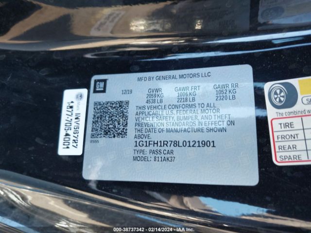 1G1FH1R78L0121901 Chevrolet Camaro Rwd  2ss