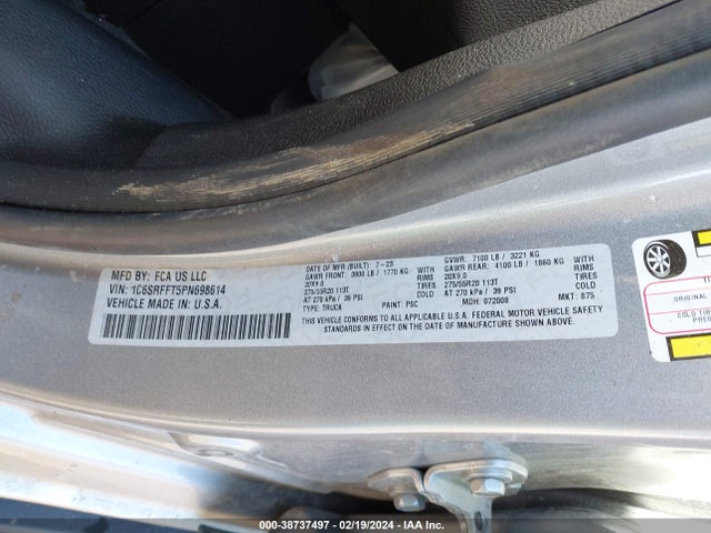 RAM 1500 Big Horn  4x4 5'7 Box 2023 1C6SRFFT5PN698614 Image 9