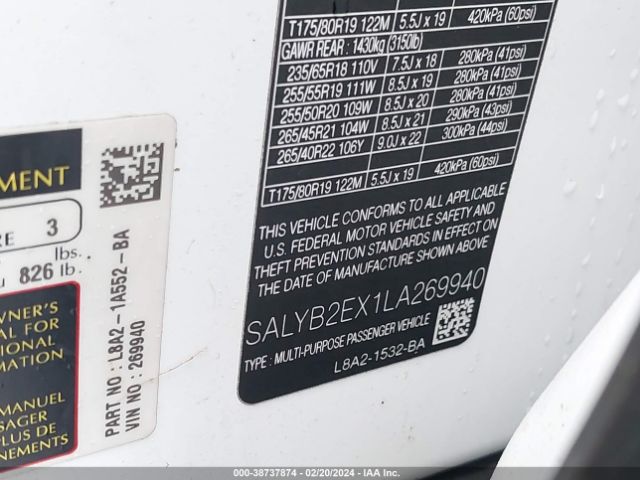SALYB2EX1LA269940 Land Rover Range Rover Velar P250 S