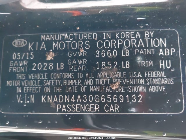 KIA Rio Sx 2016 KNADN4A30G6569132 Image 9