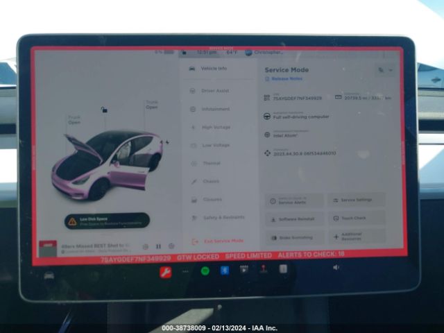 2022 TESLA MODEL Y 7SAYGDEF7NF349929 Photo 6