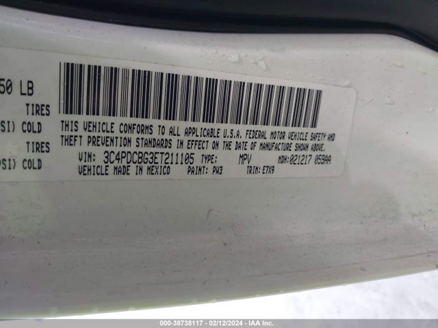 Dodge Journey Sxt 2014 3C4PDCBG3ET211105 Image 9