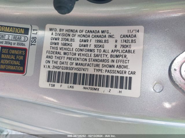 2HGFG3B50FH507471 Honda Civic Lx