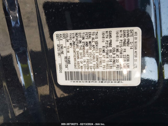 Nissan Rogue Select S 2014 JN8AS5MTXEW604941 Image 9