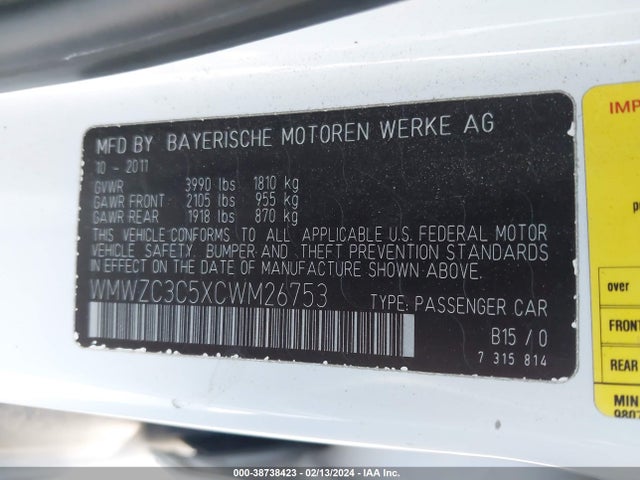 2012 MINI COOPER S COUNTRYMAN WMWZC3C5XCWM26753 Photo 8