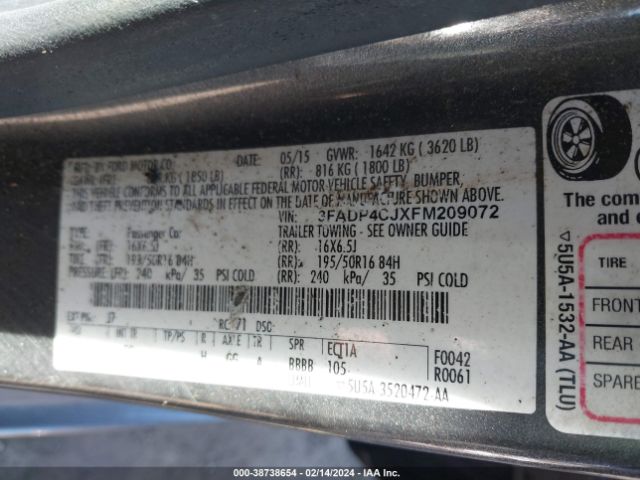 3FADP4CJXFM209072 Ford Fiesta Titanium