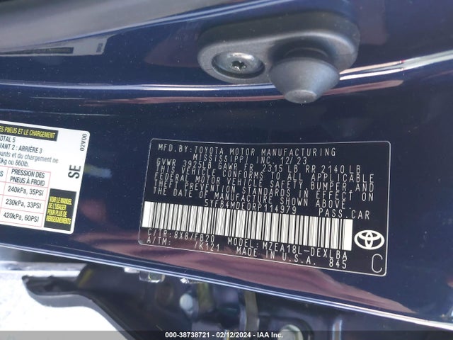 Toyota COROLLA LE 2024 5YFB4MDE0RP114979 Image 9