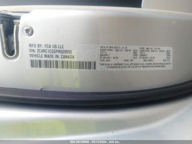 2C4RC1CG5PR529893 Chrysler Voyager Lx
