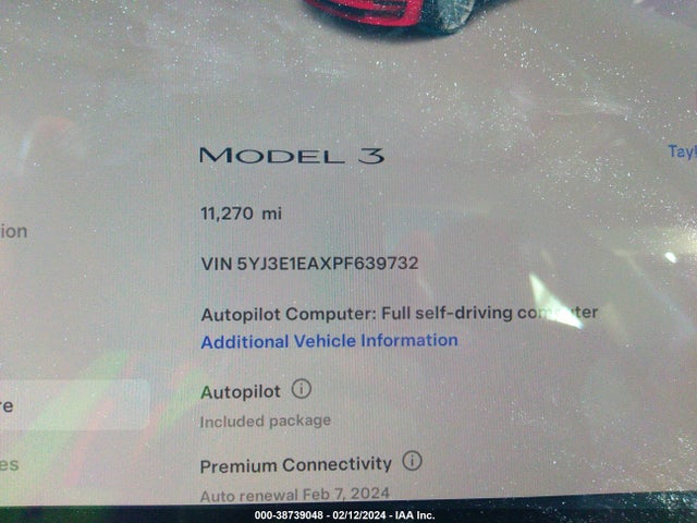 Tesla Model 3 Rear-wheel Drive 2023 5YJ3E1EAXPF639732 Image 7
