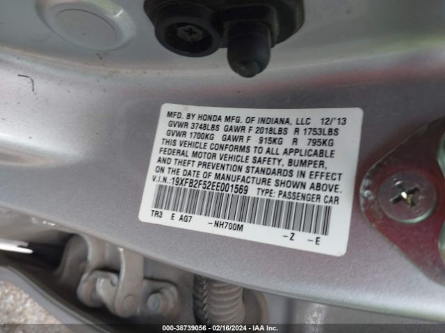 19XFB2F52EE001569 Honda Civic Lx