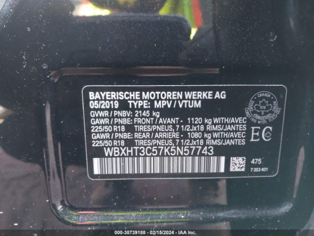 WBXHT3C57K5N57743 BMW X1 Xdrive28i