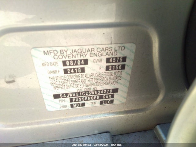 2005 JAGUAR X-TYPE SAJWA51C25WE34278 Photo 8