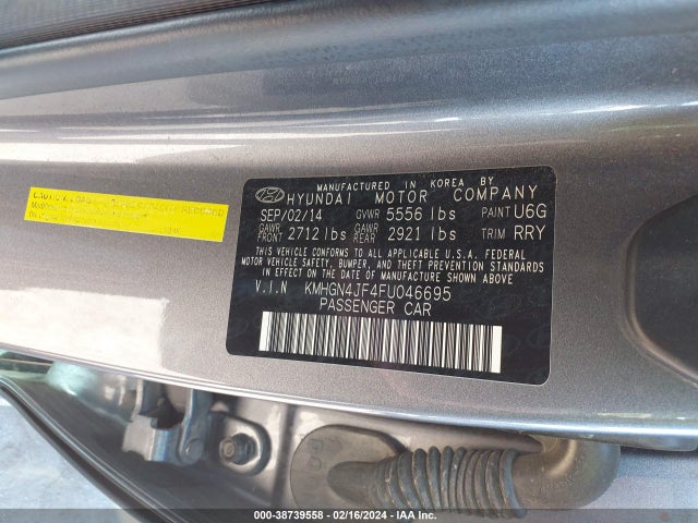 Hyundai Genesis 5.0 2015 KMHGN4JF4FU046695 Image 9