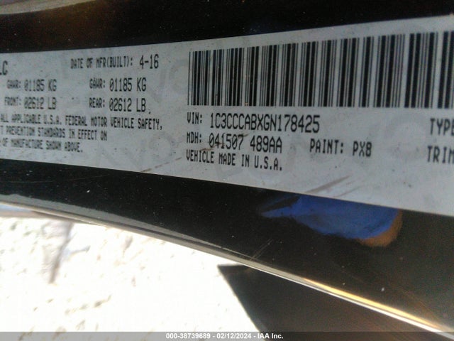 Chrysler 200 Limited Platinum 2016 1C3CCCABXGN178425 Image 9
