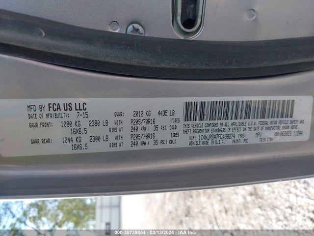 1C4NJPBA7FD438274 Jeep Patriot Sport