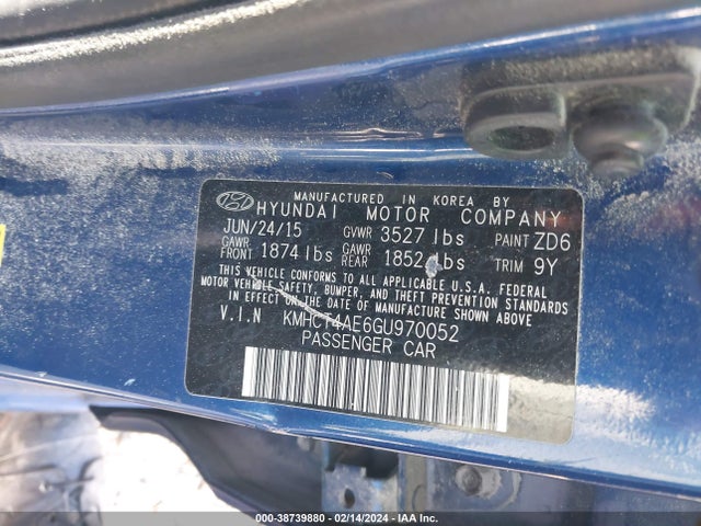 Hyundai ACCENT SE 2016 KMHCT4AE6GU970052 Image 9