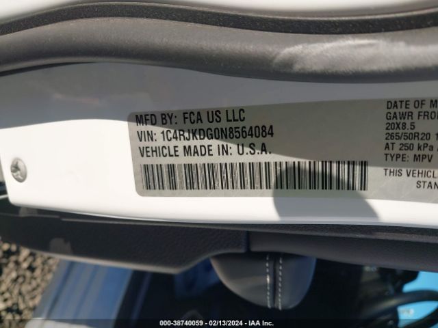 2022 JEEP GRAND CHEROKEE L 1C4RJKDG0N8564084 Photo 8