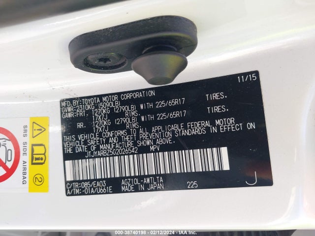 JTJYARBZ5G2026542 Lexus NX 200T