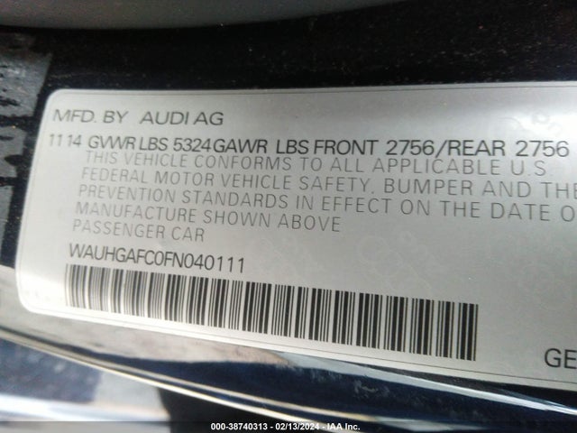 WAUHGAFC0FN040111 Audi A6 3.0t Premium Plus