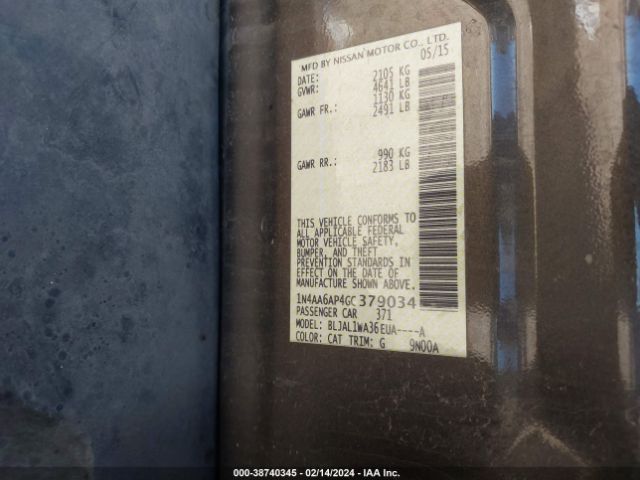 1N4AA6AP4GC379034 Nissan Maxima 3.5 Sr