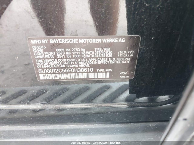 5UXKR2C56F0H38610 BMW X5 Sdrive35i