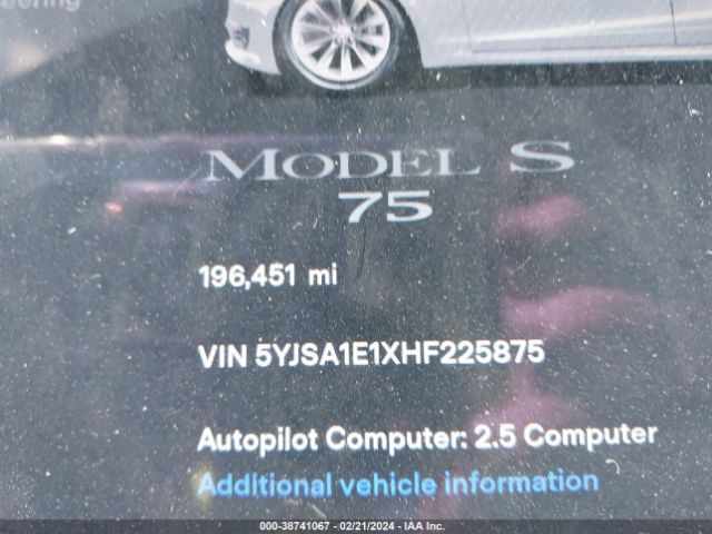 5YJSA1E1XHF225875 Tesla Model S 60/75