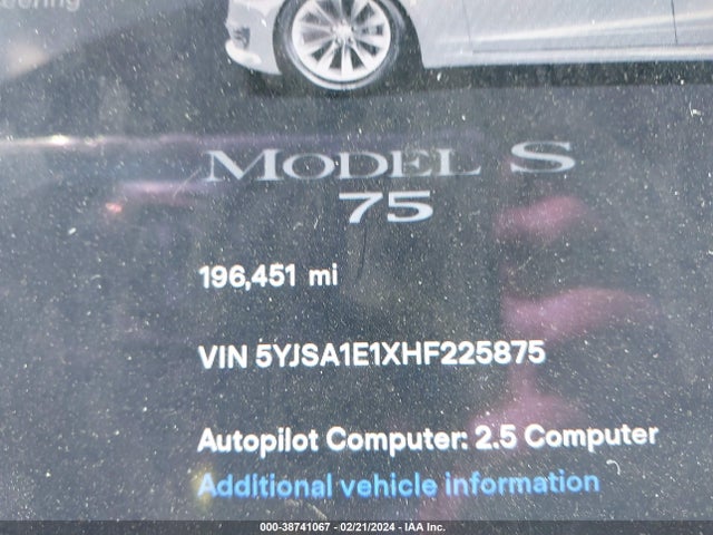 Tesla Model S 60/75 2017 5YJSA1E1XHF225875 Image 15