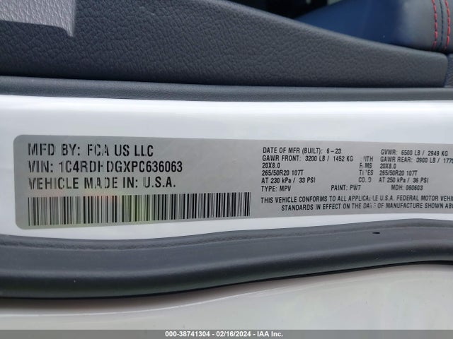 Dodge Durango Gt Plus Rwd 2023 1C4RDHDGXPC636063 Image 9