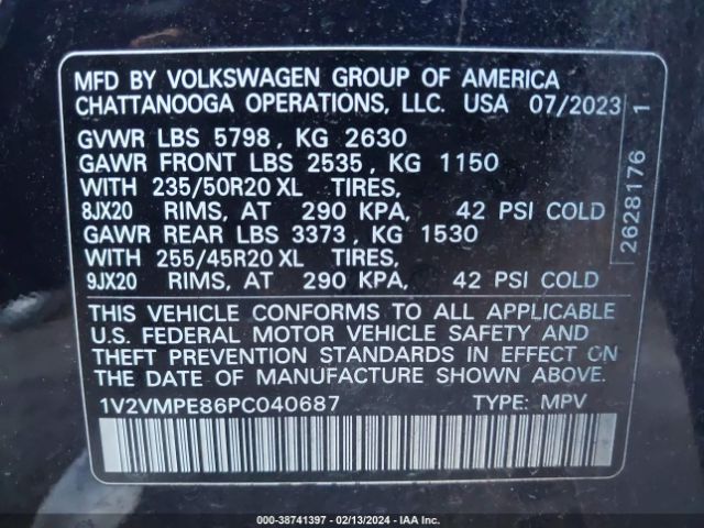 1V2VMPE86PC040687 Volkswagen Id.4 Pro/pro S