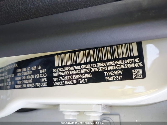 2021 JEEP RENEGADE TRAILHAWK 4X4 VIN: ZACNJDC15MPN24966