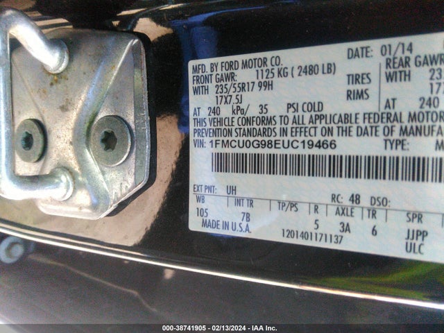 Ford ESCAPE SE 2014 1FMCU0G98EUC19466 Image 9