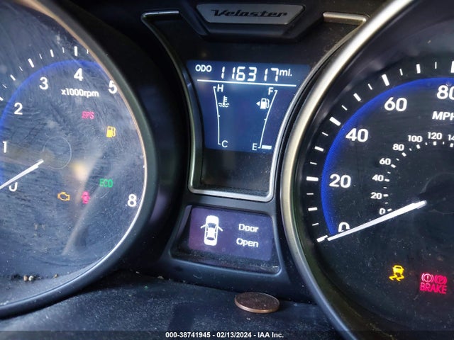 2013 HYUNDAI VELOSTER TURBO W/BLACK VIN: KMHTC6AE9DU101260