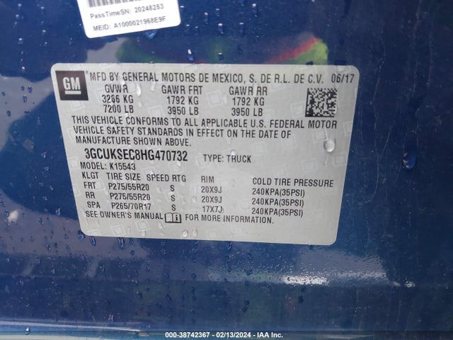Chevrolet Silverado 1500 2lz 2017 3GCUKSEC8HG470732 Image 9