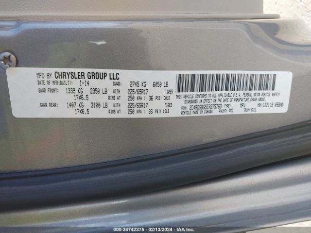 2C4RDGBG5ER275763 Dodge Grand Caravan American Value Pkg